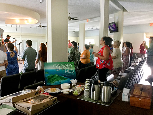 inside our church during worship music